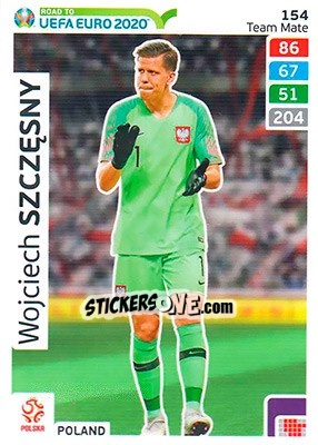 Cromo Wojciech Szczęsny - Road to UEFA Euro 2020. Adrenalyn XL - Panini