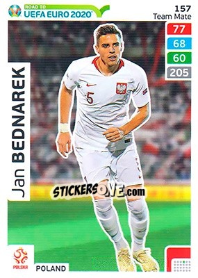 Cromo Jan Bednarek - Road to UEFA Euro 2020. Adrenalyn XL - Panini