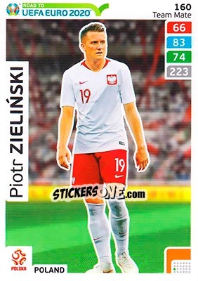 Sticker Piotr Zieliński - Road to UEFA Euro 2020. Adrenalyn XL - Panini