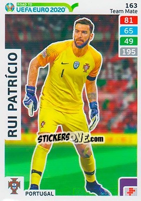Sticker Rui Patrício - Road to UEFA Euro 2020. Adrenalyn XL n. 163 - Panini