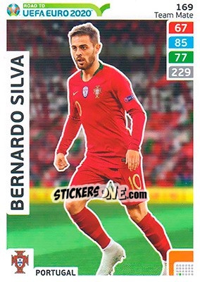 Sticker Bernardo Silva - Road to UEFA Euro 2020. Adrenalyn XL n. 169 - Panini