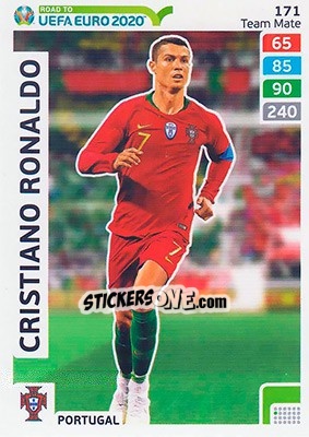 Sticker Cristiano Ronaldo - Road to UEFA Euro 2020. Adrenalyn XL - Panini