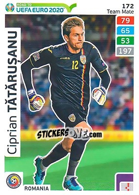 Sticker Ciprian Tătărușanu - Road to UEFA Euro 2020. Adrenalyn XL n. 172 - Panini