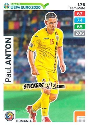 Sticker Paul Anton - Road to UEFA Euro 2020. Adrenalyn XL n. 176 - Panini