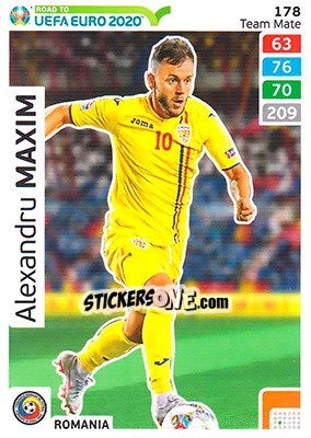 Sticker Alexandru Maxim - Road to UEFA Euro 2020. Adrenalyn XL n. 178 - Panini
