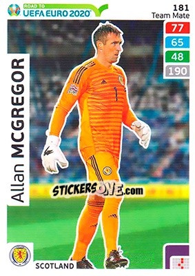 Sticker Allan McGregor - Road to UEFA Euro 2020. Adrenalyn XL - Panini