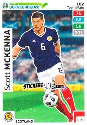 Sticker Scott McKenna - Road to UEFA Euro 2020. Adrenalyn XL n. 182 - Panini