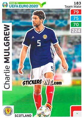 Sticker Charlie Mulgrew - Road to UEFA Euro 2020. Adrenalyn XL n. 183 - Panini