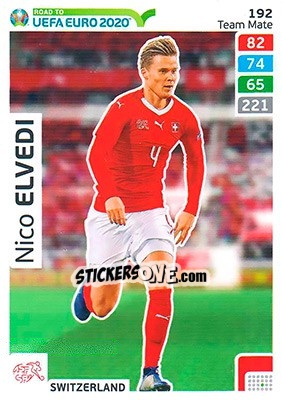 Sticker Nico Elvedi - Road to UEFA Euro 2020. Adrenalyn XL n. 192 - Panini