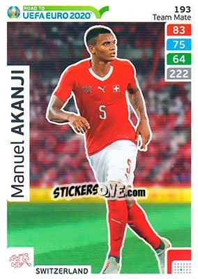 Cromo Manuel Akanji - Road to UEFA Euro 2020. Adrenalyn XL - Panini