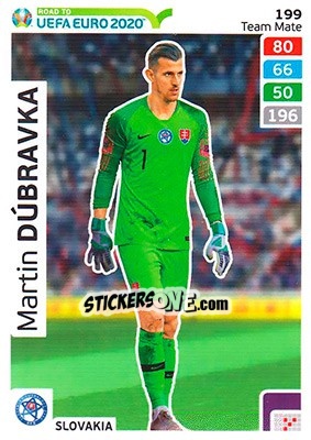 Sticker Martin Dúbravka - Road to UEFA Euro 2020. Adrenalyn XL n. 199 - Panini