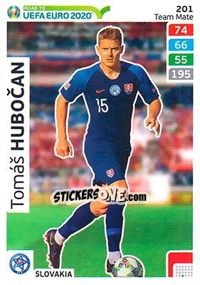 Sticker Tomáš Hubocan - Road to UEFA Euro 2020. Adrenalyn XL n. 201 - Panini