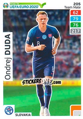 Sticker Ondrej Duda - Road to UEFA Euro 2020. Adrenalyn XL n. 205 - Panini