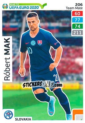 Sticker Róbert Mak - Road to UEFA Euro 2020. Adrenalyn XL n. 206 - Panini