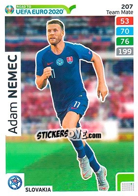 Sticker Adam Nemec - Road to UEFA Euro 2020. Adrenalyn XL n. 207 - Panini