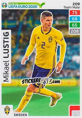 Sticker Mikael Lustig - Road to UEFA Euro 2020. Adrenalyn XL n. 209 - Panini