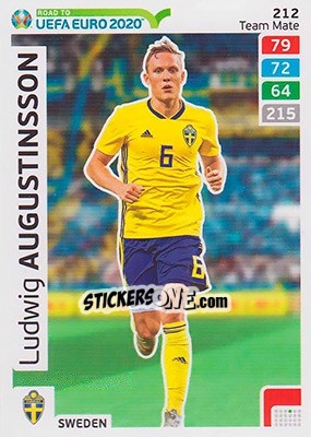 Sticker Ludwig Augustinsson - Road to UEFA Euro 2020. Adrenalyn XL n. 212 - Panini