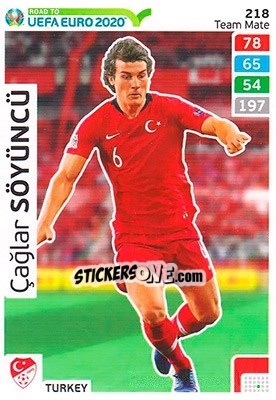 Sticker Çağlar Söyüncü - Road to UEFA Euro 2020. Adrenalyn XL n. 218 - Panini