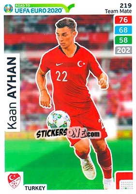 Sticker Kaan Ayhan - Road to UEFA Euro 2020. Adrenalyn XL n. 219 - Panini