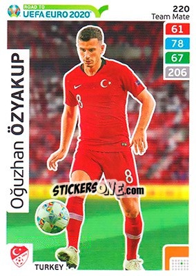 Sticker Oğuzhan Özyakup - Road to UEFA Euro 2020. Adrenalyn XL n. 220 - Panini
