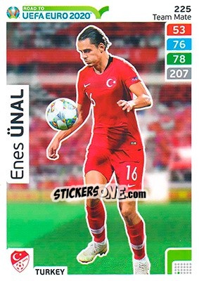 Sticker Enes Ünal - Road to UEFA Euro 2020. Adrenalyn XL n. 225 - Panini