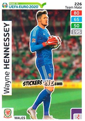 Sticker Wayne Hennessey - Road to UEFA Euro 2020. Adrenalyn XL n. 226 - Panini