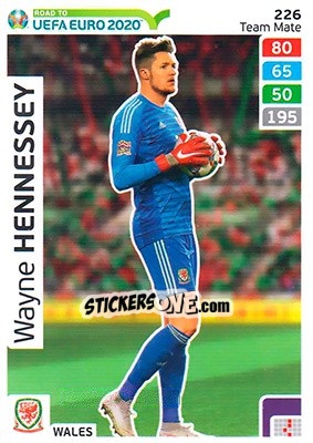 Figurina Wayne Hennessey - Road to UEFA Euro 2020. Adrenalyn XL - Panini