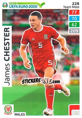Sticker James Chester - Road to UEFA Euro 2020. Adrenalyn XL n. 228 - Panini