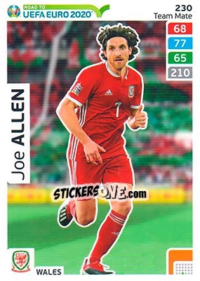 Sticker Joe Allen - Road to UEFA Euro 2020. Adrenalyn XL n. 230 - Panini