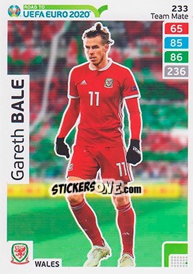 Sticker Gareth Bale - Road to UEFA Euro 2020. Adrenalyn XL n. 233 - Panini