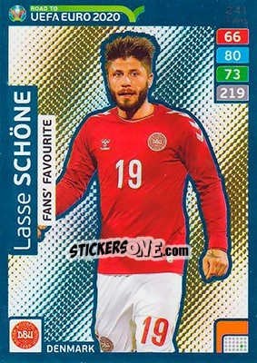 Sticker Lasse Schöne - Road to UEFA Euro 2020. Adrenalyn XL n. 241 - Panini