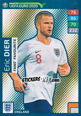 Sticker Eric Dier - Road to UEFA Euro 2020. Adrenalyn XL n. 242 - Panini