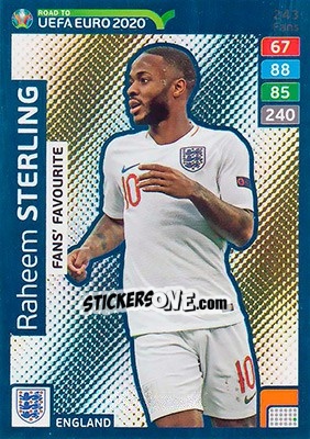 Sticker Raheem Sterling - Road to UEFA Euro 2020. Adrenalyn XL n. 243 - Panini