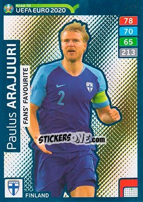 Sticker Paulus Arajuuri - Road to UEFA Euro 2020. Adrenalyn XL n. 246 - Panini