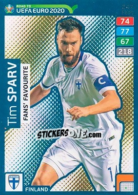 Sticker Tim Sparv - Road to UEFA Euro 2020. Adrenalyn XL n. 247 - Panini