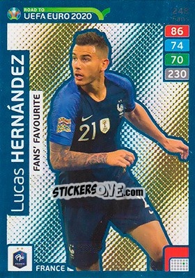 Sticker Lucas Hernández - Road to UEFA Euro 2020. Adrenalyn XL - Panini