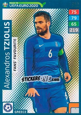 Sticker Alexandros Tziolis - Road to UEFA Euro 2020. Adrenalyn XL n. 253 - Panini