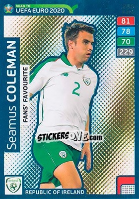 Sticker Seamus Coleman - Road to UEFA Euro 2020. Adrenalyn XL n. 255 - Panini
