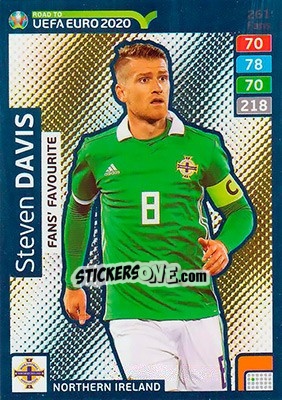 Sticker Steven Davis - Road to UEFA Euro 2020. Adrenalyn XL n. 261 - Panini