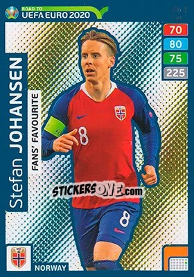 Sticker Stefan Johansen - Road to UEFA Euro 2020. Adrenalyn XL n. 263 - Panini