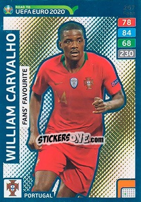 Sticker William Carvalho - Road to UEFA Euro 2020. Adrenalyn XL n. 267 - Panini