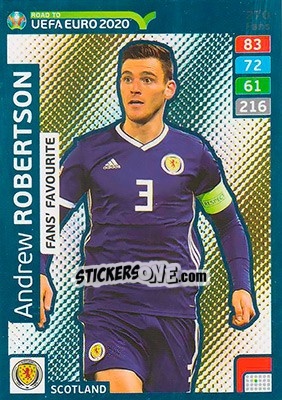 Sticker Andrew Robertson - Road to UEFA Euro 2020. Adrenalyn XL - Panini