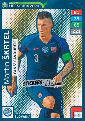 Sticker Martin Škrtel - Road to UEFA Euro 2020. Adrenalyn XL n. 273 - Panini