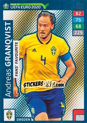 Sticker Andreas Granqvist - Road to UEFA Euro 2020. Adrenalyn XL n. 275 - Panini