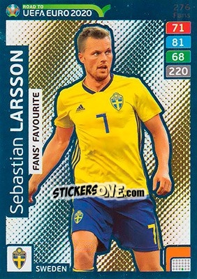 Sticker Sebastian Larsson - Road to UEFA Euro 2020. Adrenalyn XL n. 276 - Panini