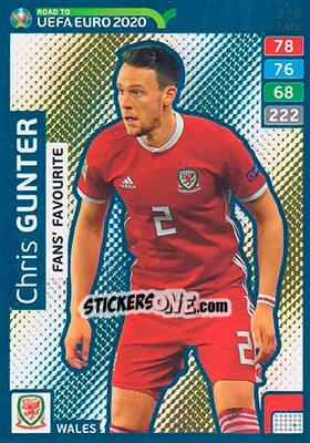 Sticker Chris Gunter - Road to UEFA Euro 2020. Adrenalyn XL n. 278 - Panini