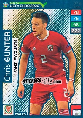 Figurina Chris Gunter - Road to UEFA Euro 2020. Adrenalyn XL - Panini