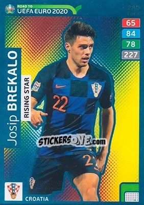 Sticker Josip Brekalo - Road to UEFA Euro 2020. Adrenalyn XL n. 280 - Panini