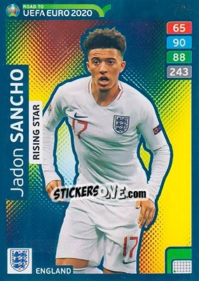 Sticker Jadon Sancho - Road to UEFA Euro 2020. Adrenalyn XL n. 282 - Panini