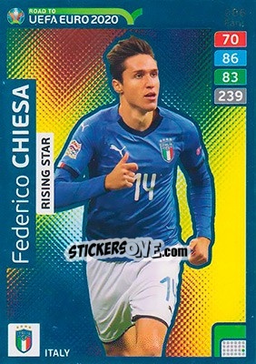 Sticker Federico Chiesa - Road to UEFA Euro 2020. Adrenalyn XL n. 286 - Panini